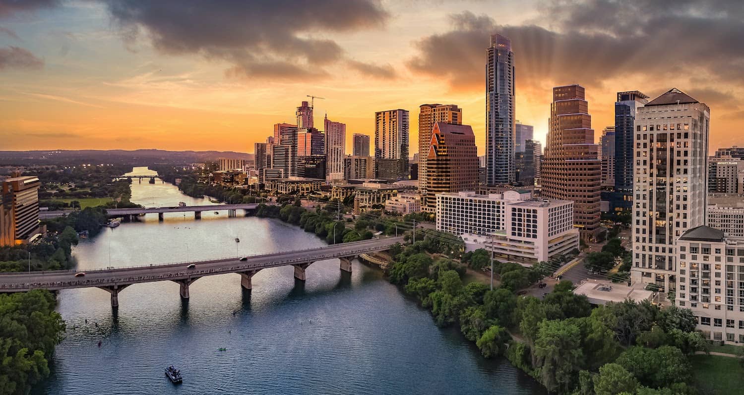 View of Austin with river
